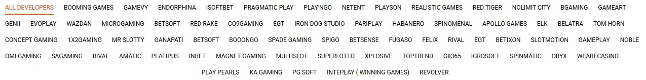 List of game developpers